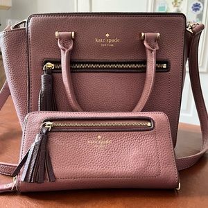 Kate Spade cross body purse & matching wallet